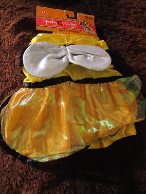 Halloween Pet Spooky Village Halloween Bumble Bee Dog Dress Up Size XS XSmall