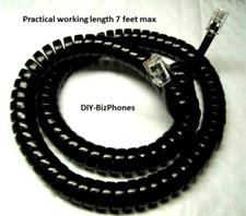 Black 12Ft Handset Cord for Teledex Hotel Phone Cetis Opal Series Receiver Curly