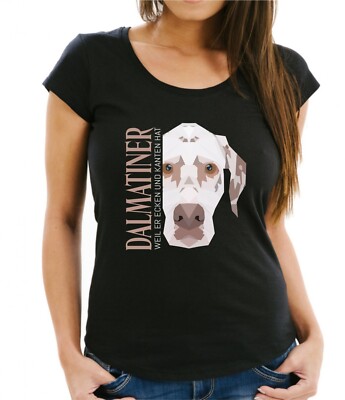 Damen T-Shirt Polygon DALMATINER by Siviwonder Women Hund Hundemotiv Dalmi