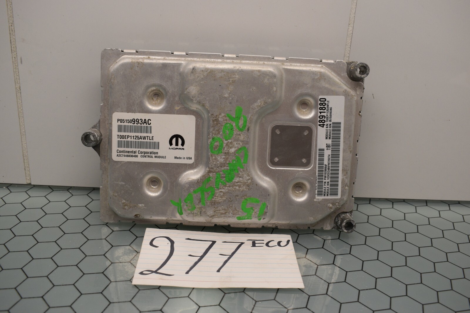 15 16 Chrysler 200 2.4L  #277 Engine Computer ECM ECU P05150993AC