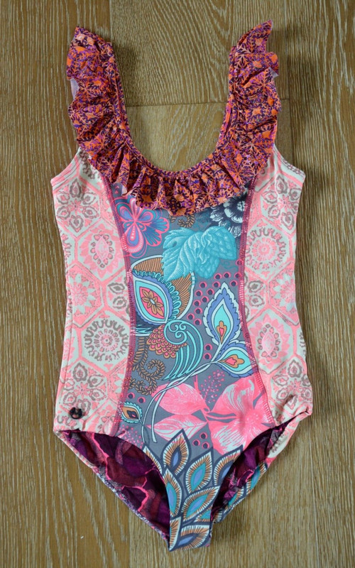 Maaji Girls Ruffle One Piece Swimsuit Size 8-10 EUC