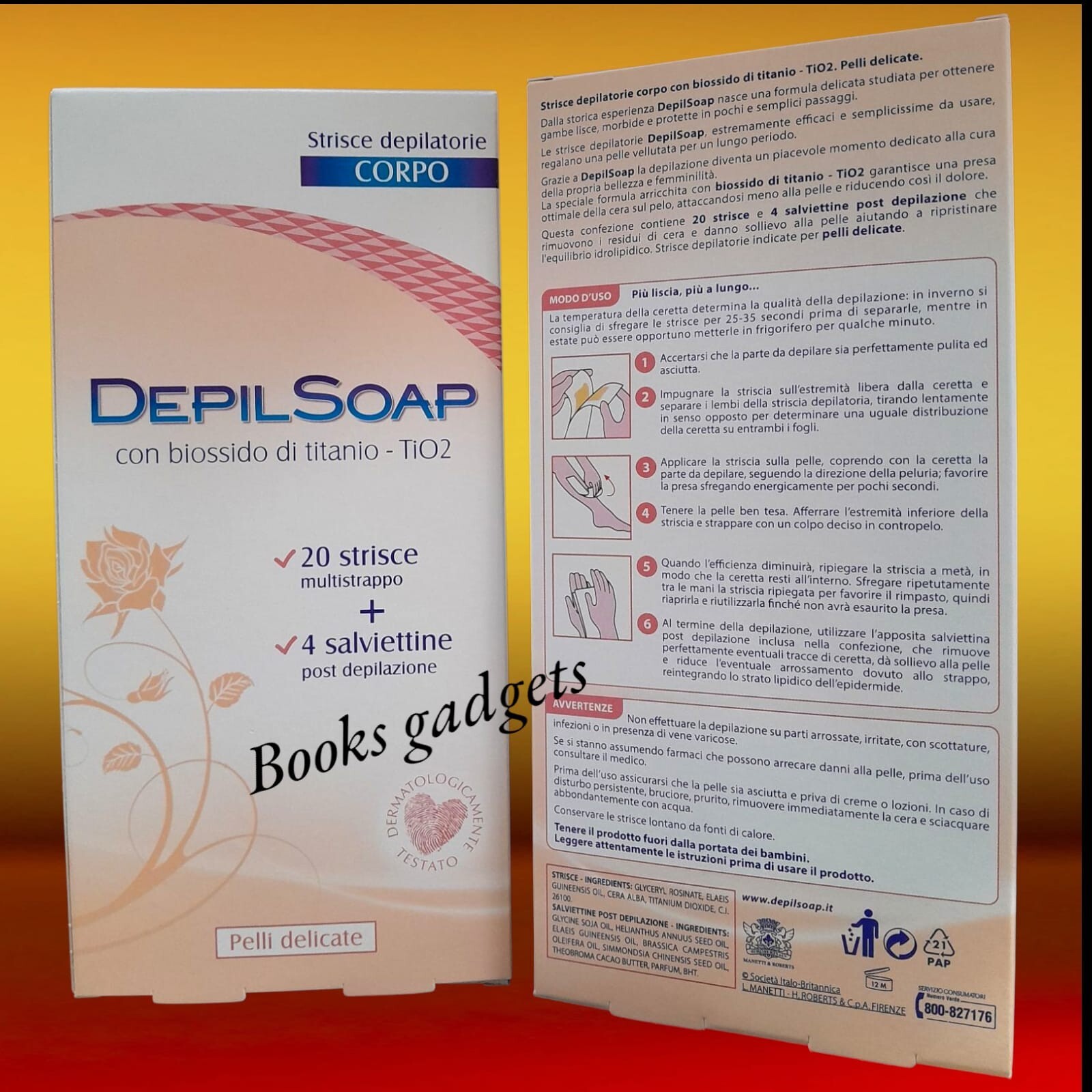 Gambe Top con Depilsoap: 80 Strisce Corpo Delicate + 16 Salviette