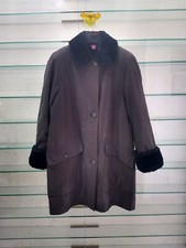 Cappotto donna trench pelliccia removibile grigio nero tg 42 impermeabile 