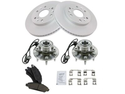 77DP64F Front Brake Pad and Rotor and Wheel Hub Kit Fits Cadillac Escalade EXT