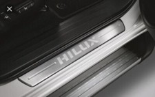 GENUINE SCUFF PLATE STAINLESS COVER FIT 2016up TOYOTA HILUX REVO SR5 M70 M80 4DR