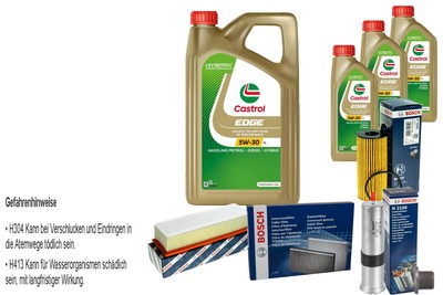 BOSCH Inspektionspaket 8 L Original Castrol EDGE FST 5W-30 LL für BMW X3
