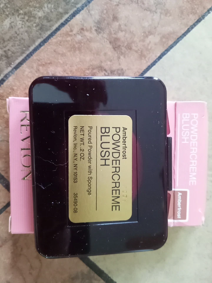Revlon PowderCreme Blush 0.2 oz AMBERFROST Pink Brown Contour New in Box - Image 3 of 4