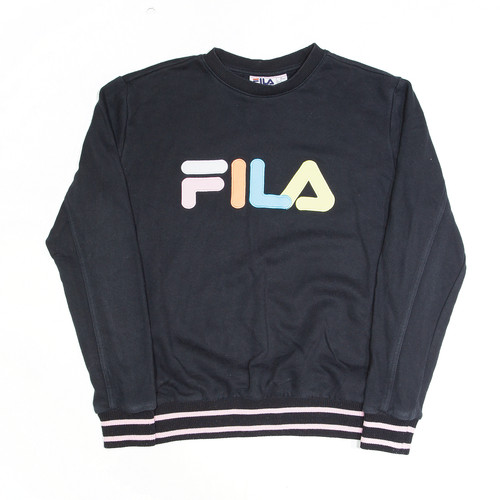 Felpa donna FILA nera ricamata S