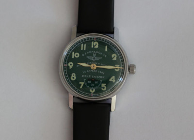Wrist watch POBEDA, Yuri Gagarin, First cosmonaut, Soviet mans watches USSR