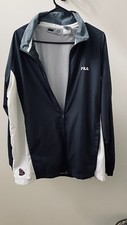 Vintage FILA Windbreaker Tennis Master Series Size L /Dark Grey White Preowned