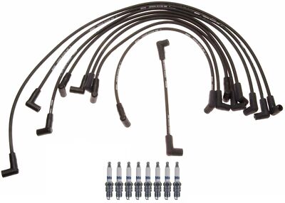 GM OE Ignition Wire Set & 8 ACDelco Rapidfire Spark Plugs Kit For C30 G1500 V8