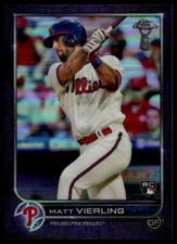 2022 Topps Chrome Ben Baller Edition Matt Vierling #181 Purple Refractor /42 QTY