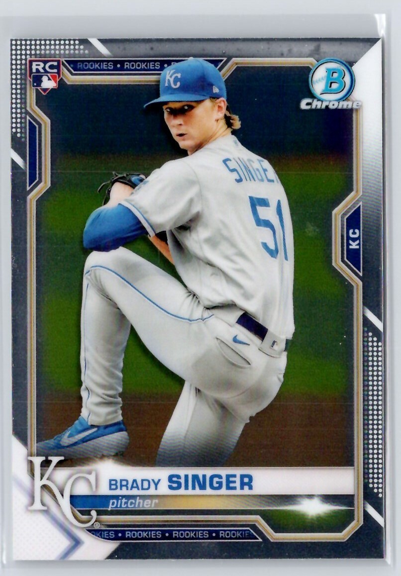 2021 Bowman Chrome #43 Brady Singer RC Kansas City Royals