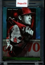 2021 Topps Project 70 Card #853 Mike Trout 1954 Andrew Thiele Rainbow Foil /70