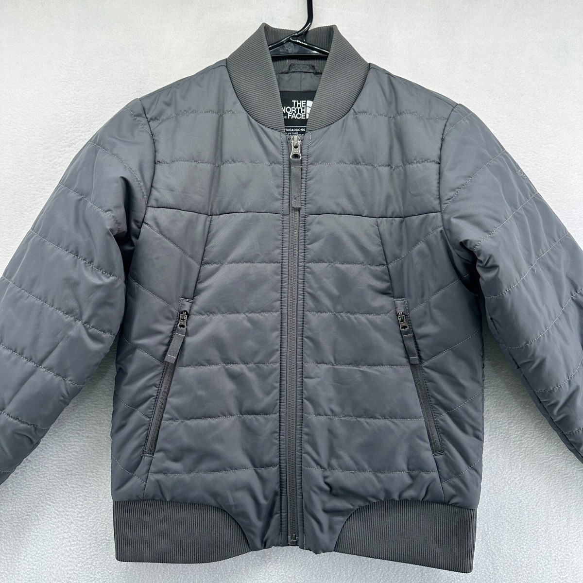The North Face Bomber Jacket Black Boy's Small Long Sleeve Full