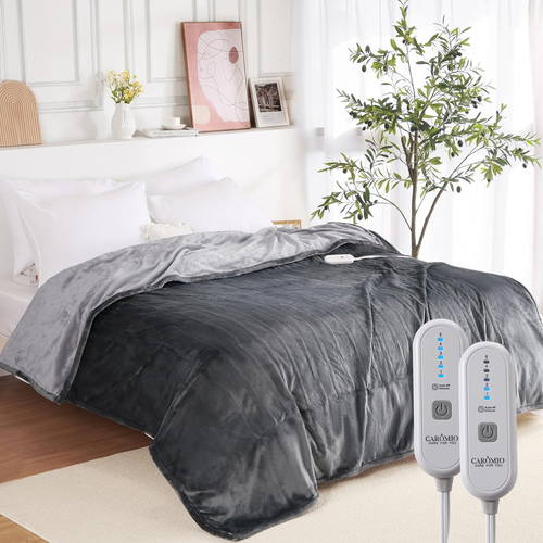 Heated Blanket Electric Throw Queen Size with Dual Control, Reversible