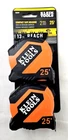 Klein Tools 2 Pack 25' Compact Double-Sided Tape Measure w/ 13' Reach 9525VP