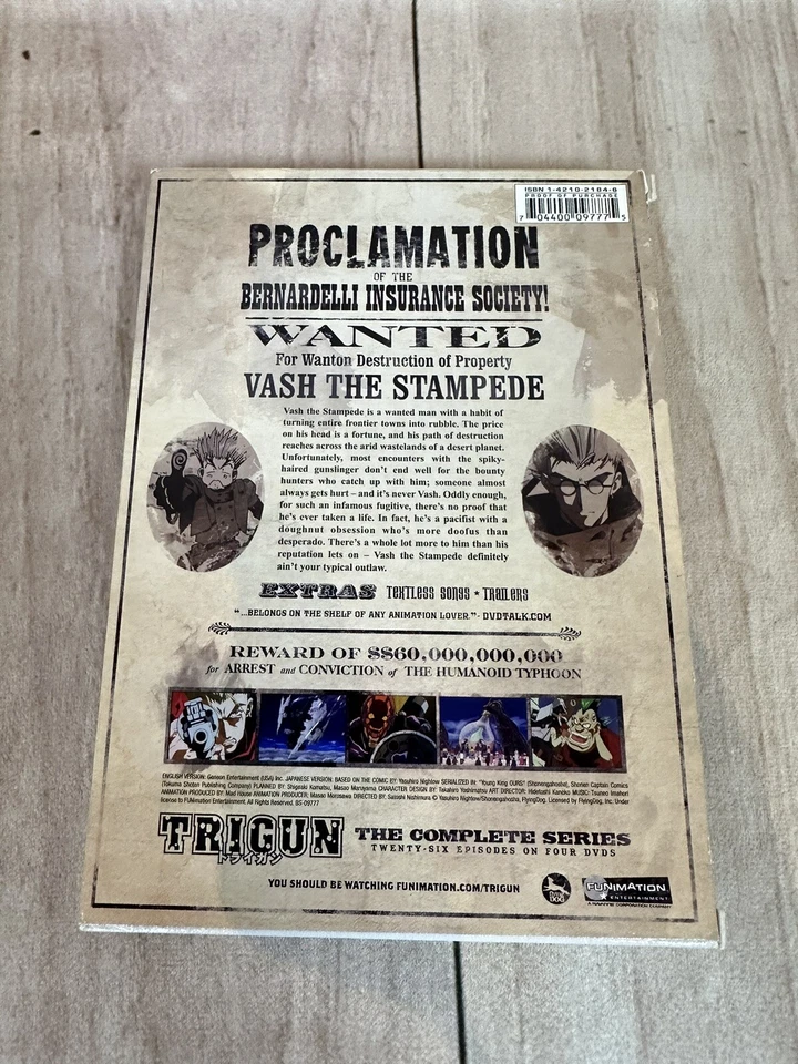 Trigun: The Complete Series Box Set Funimation Slip Cover Region 1 - Exc Cond - Image 2 of 4
