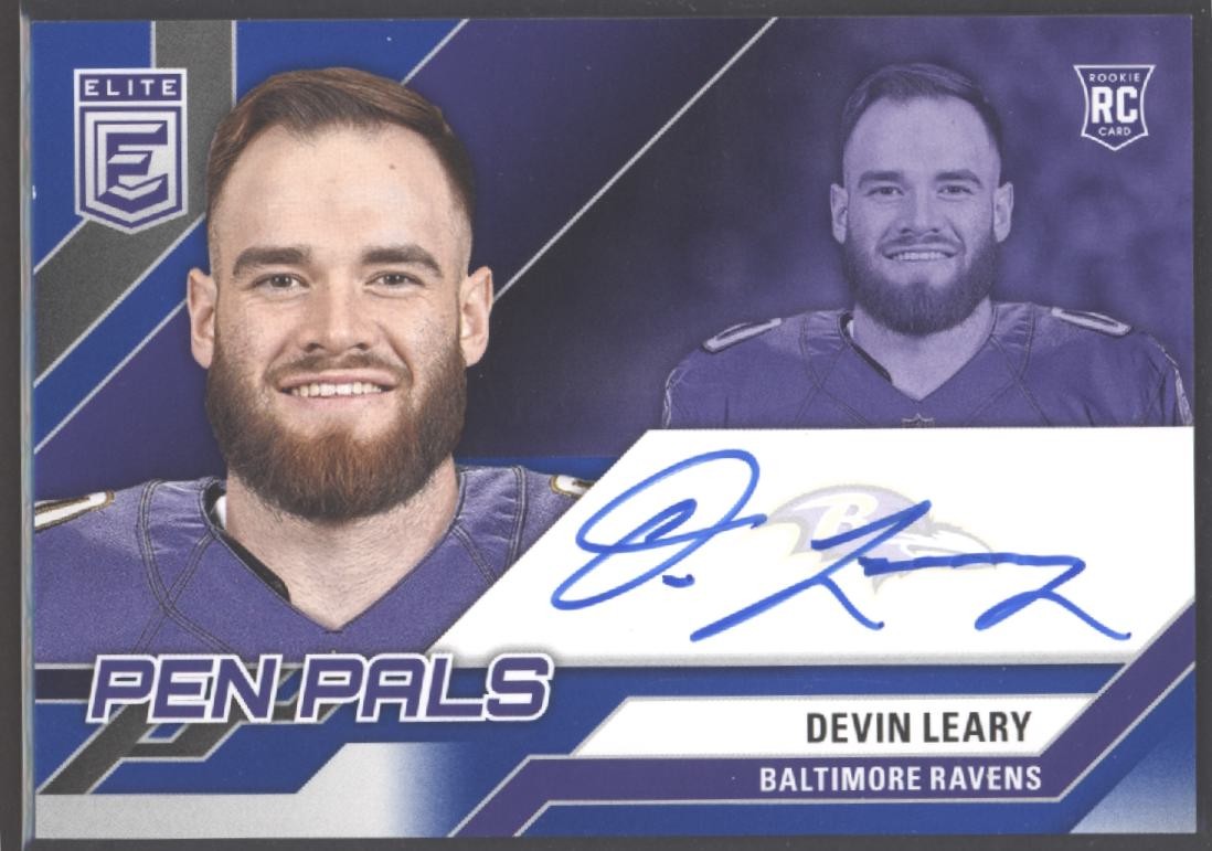2024 Devin Leary Donruss Elite Pen Pals Auto RC #PAL-DLE (H3384) $6 MAX SHIP