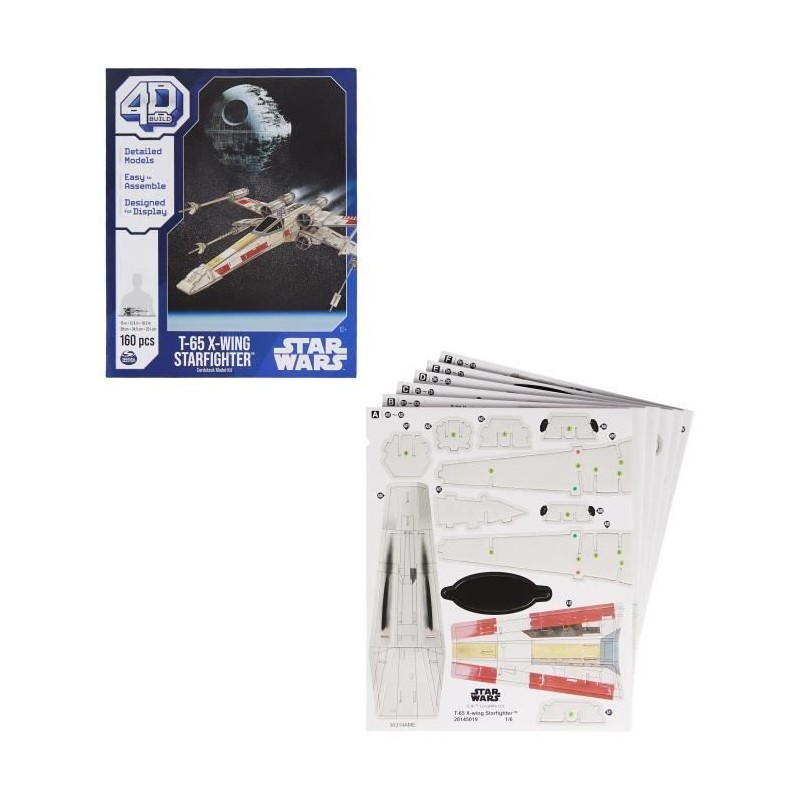 Maquette Star Wars Chasseur X-Wing 4D de 28 cm en kit relief