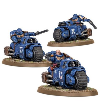 Warhammer 40k Space Marines Outriders / Excursoren indomitus bikes