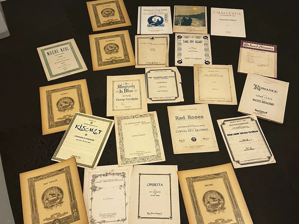 Vintage Antique Music Sheets Huge Lot 15th-19th Century  - Image 2 of 4