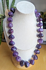 Very pretty chunky purple beaded marks and spencer necklace