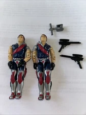Vintage 1985 Hasbro G.I. Joe Crimson Twins "Tomax & Xamot" Figures Complete T1
