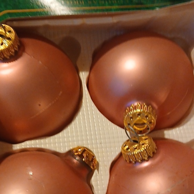 Krebs Pink Glass Bauble Ornaments 4 Pack Solid Christmas Hanging Decor