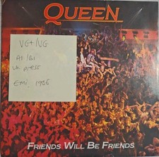 Queen Friends Will Be Friends Vinyl Record 7" VG+/VG QUEEN8 1986