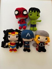 Amigurumi Crochet Plush Handmade Gift Handcrafted Marvel Avengers Thor Spidey
