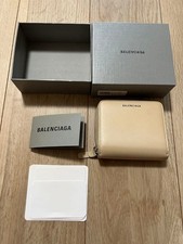 BALENCIAGA Zipper Wallet Beige Limited Edition VHTF Designer Collection Popular