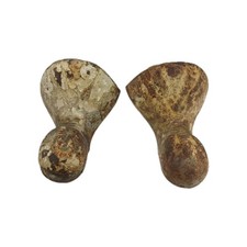 2 Piedini per vasca artiglio in ghisa pesanti originali antichi con patina