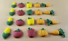 20 x Edible 3D 18mm Mixed Vegetables icing toppers cake cupcakes decoration T100