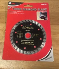 ATE Pro 4” Turbo Diamond Blade 3/4” Arbor With 5/8” Adapter Masonry Brick #33024