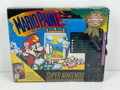Mario Paint SNES Super Nintendo CIB Complete with Original Shrink Wrap