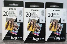 Canon ZP-2030-20 Zink Sticker Wireless Photo Paper 20 Sheets NEW X 3 Total 60