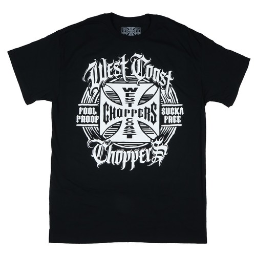 West Coast Choppers T-Shirt Men's Fool Proof Logo Design Short Sleeve Tee (3XL)