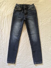 Aeropostale High Rise Curvy Jegging Jeans Dark Blue Denim Stretch Size 6 Regular