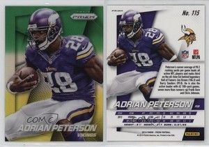 2014 Panini Prizm Neon Green & Yellow Prizm Adrian Peterson #115