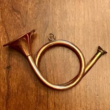 Vintage 6 Brass and Copper Hunting Horn Bugle Decorative
