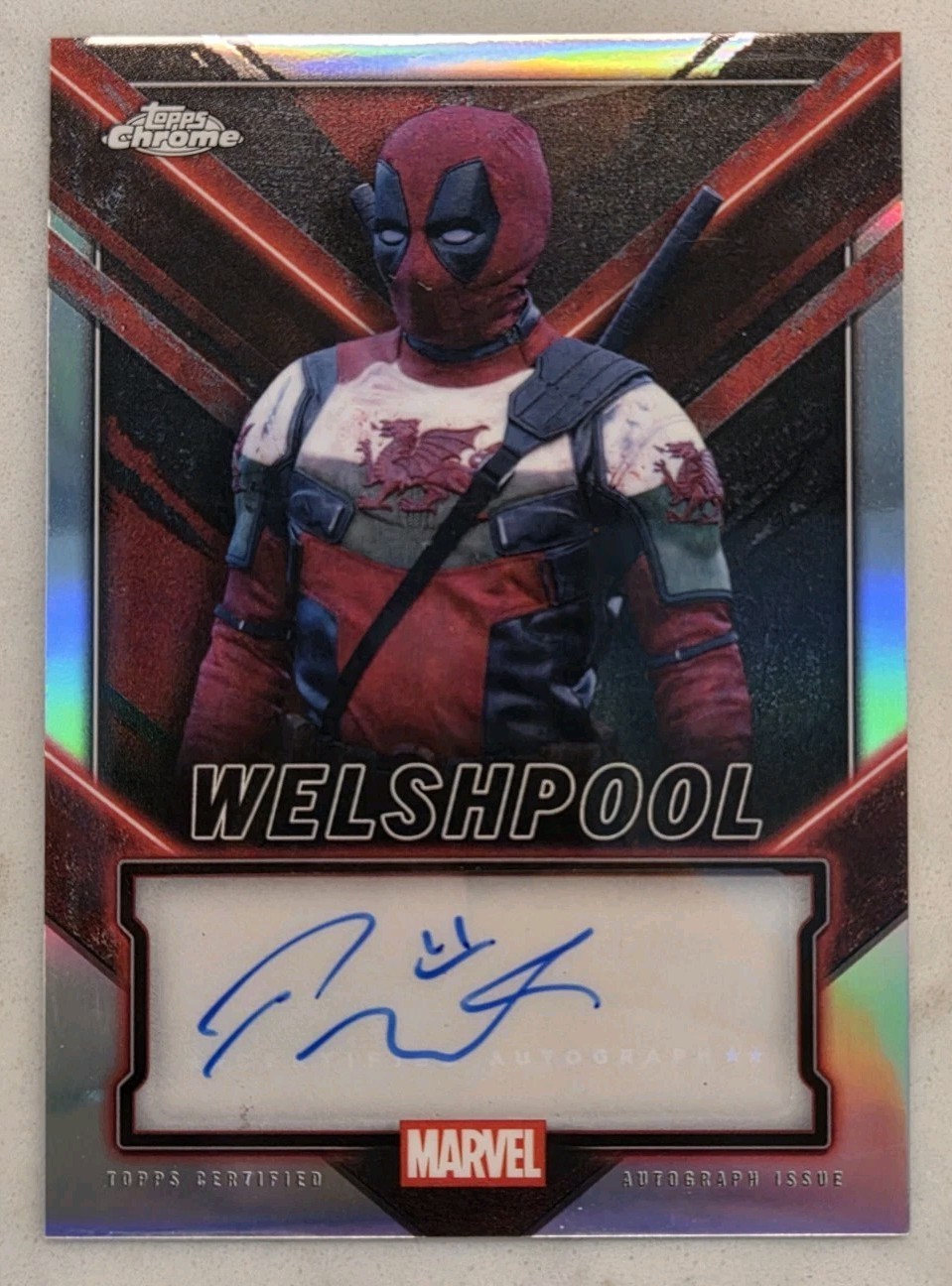 2025 Topps Chrome Deadpool & Wolverine Paul Mullin As Welshpool Autograph Auto
