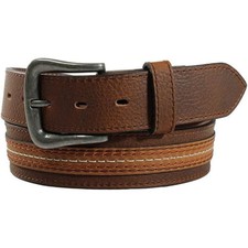 Ariat Mens Stitched Overlay Western Leather Belt