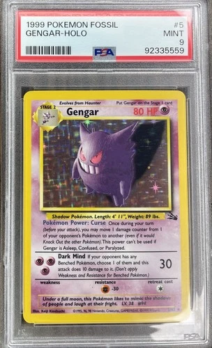 Pokemon Gengar Fossil Holo #5 PSA 9 Mint