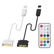 5V ARGB LED Controller 15Pin Power Adapter Remote Control for PC Lighting