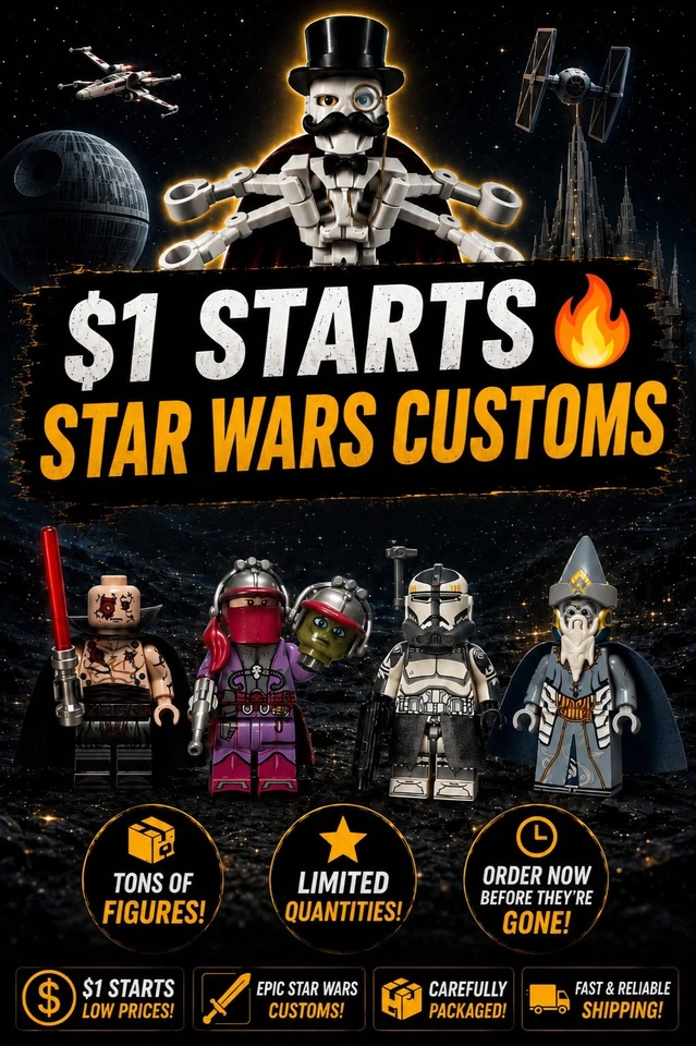 $1 Starts Custom Star Wars 🔥 Clones, Jedi & More