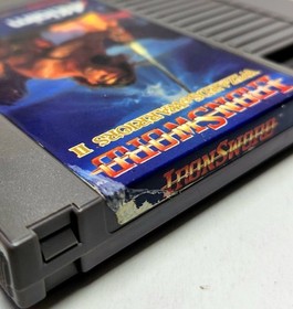 Nintendo NES Game Bundle 4-Lot Rad Racer, Iron Sword, Top Gun, Lunar Pool TESTED