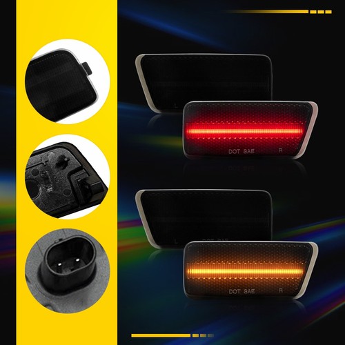 4X Amber&Red Side Marker Light Smoked Lens LED Fit Ford Bronco Sport 2021-23 EXF - Zdjęcie 5 z 17