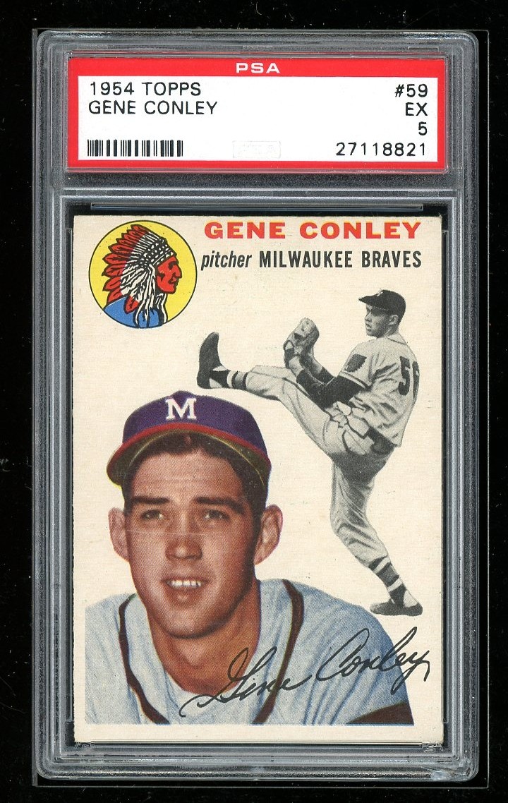 1954 Topps #59 Gene Conley PSA 5