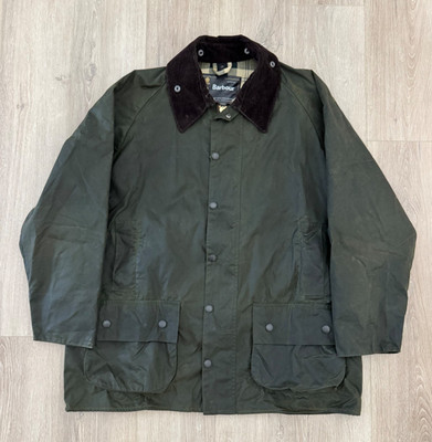 Barbour A230 Beaufort Jacket Olive Green Jacket 46/117CM Waxed Coat XL-XXL